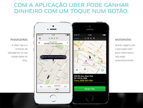 Uber para passageiros e motoristas